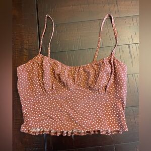 Pacsun rust floral tank top (size small)